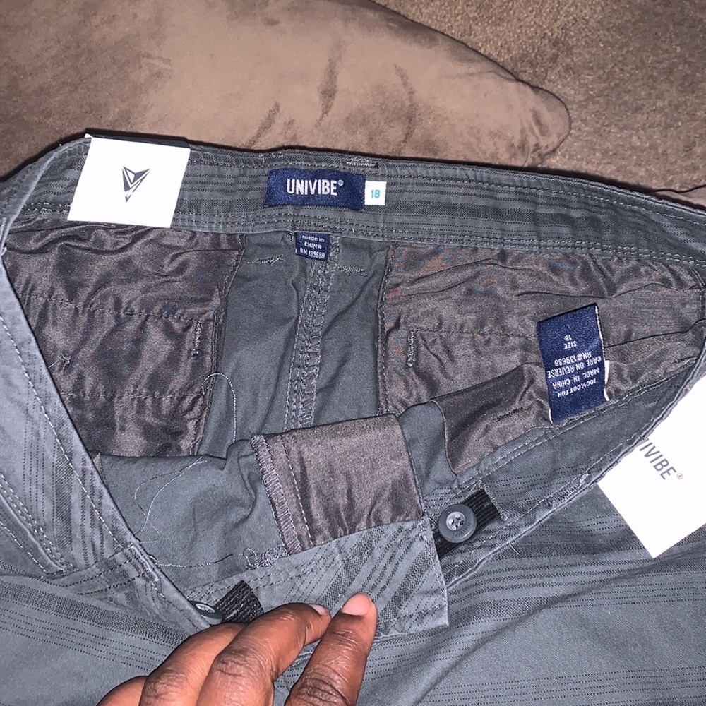 UniVibe Boys Chino Gunmetal Shorts - Picture 4 of 5